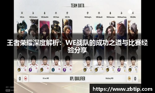 王者荣耀深度解析：WE战队的成功之道与比赛经验分享